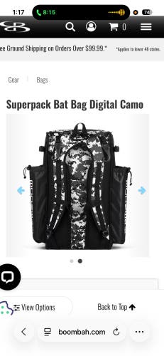 Black Boombah Backpack (New)