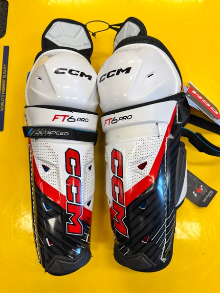 Junior CCM JetSpeed FT6 Pro 13" Shin Pads (New)