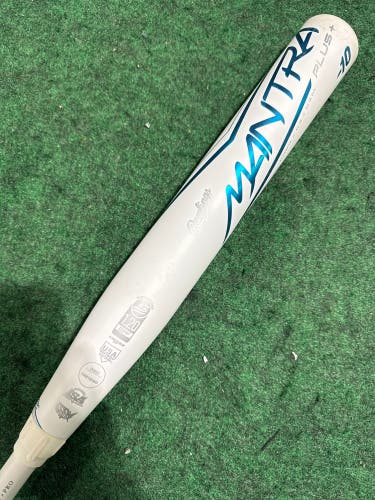 White 2023 Rawlings Mantra Composite Bat (-10) Composite 22 oz 32" (Used)