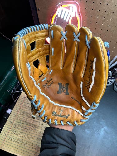 Markwort G8 Professional Model Baseball Glove RHT, 13” (Conditioned & Relaced in Carolina Blue)