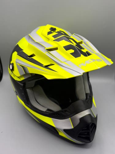 AFX FX-17 Force Motocross Helmet Adult Small Yellow (Used)