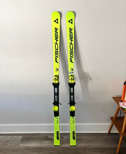 Racing 173 cm Fischer RC4 WC GS Skis With Bindings Max Din 14 (Used)