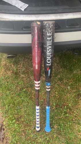 2019 Louisville Slugger Select 719 Hybrid BBCOR and Demarini Voodoo One 2021 (-3) 30 oz 33" (Used