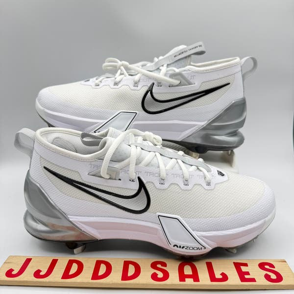 Nike Force Zoom Trout 9 Elite Baseball Cleats White Silver  display picture 1