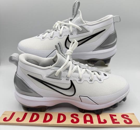Nike Force Trout 9 Elite MCS Baseball Cleats White Silver FZ0884-102 Men’s Sz 12