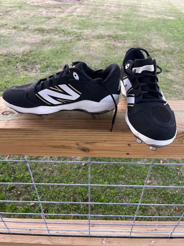 Black/White Men's Size M 8.5 (W 9.5) Adult New Balance 3000v7 Low Top Metal (New)