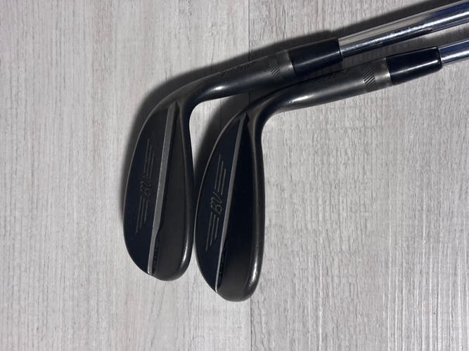 (2-pack)Titleist Vokey SM8 Jet Black Right Handed Wedge Stiff Flex 48 and 56 Degree Steel Shaft(used