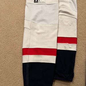 White Senior Large Adidas Socks (Used)