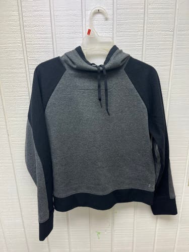Under Armour Coldgear Hoodie Gray/Black Activewear Adult Small Sweatshirt Winter