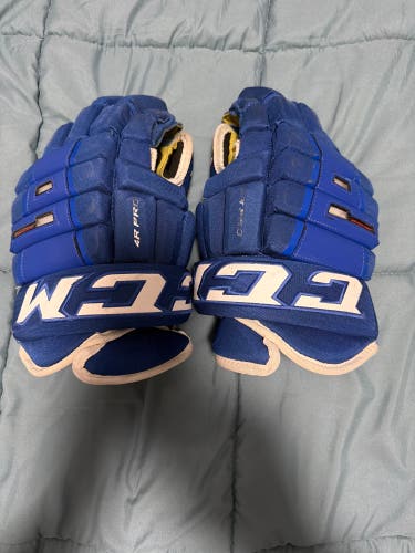CCM Tacks 4 Roll Pro Gloves 14" Pro Stock (Used)