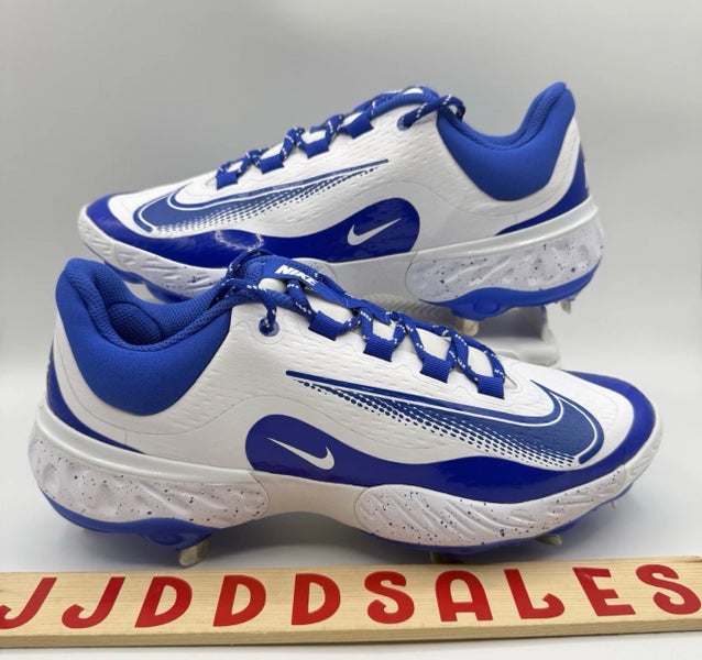 Nike Alpha Huarache Elite 4 Low Baseball White Hyper Blue FD2745-108 Men’s Sz 12.5