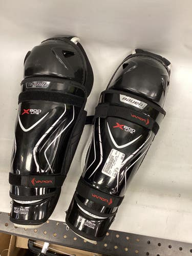 Used Bauer VAPOR X800 LITE Senior Shin Guards Black 15" 11851-S000043486