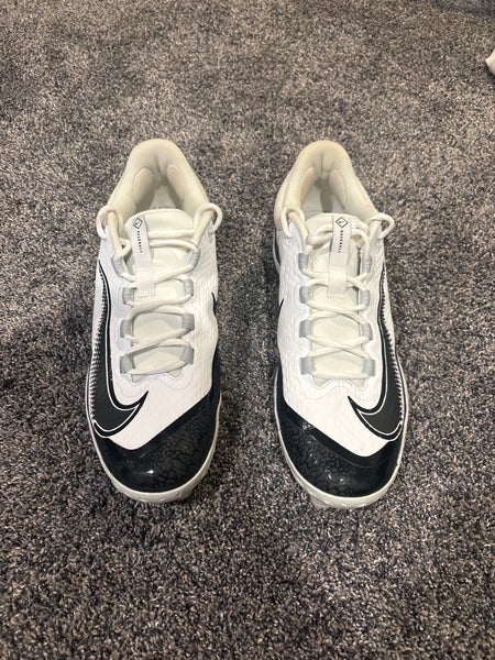 White Men's Size M 12.0 (W 13.0) Adult Nike Nike alpha huarache elite 4 Low Top Molded Cleats (Used)