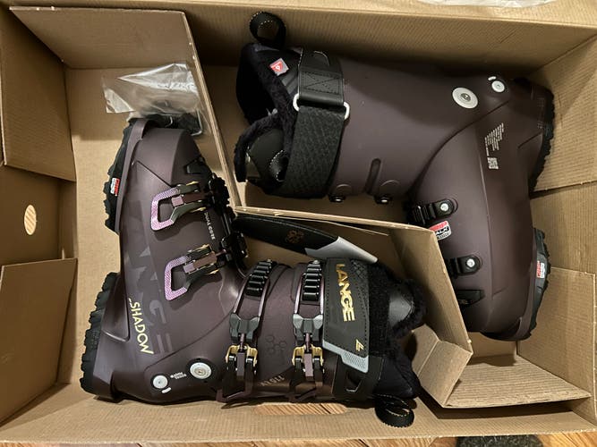 Mondo 24 & 24.5 Women's Lange All Mountain Shadow 115 LV Ski Boots Medium Flex (New)