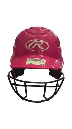 Used Rawlings RAWLINGS HELMET Batting Helmet w/Mask Pink SM 11859-S000028710