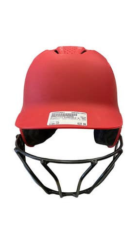 Used Evoshield EVOSHIELD W/ MASK Batting Helmet w/Mask Red SM 11859-S000028681