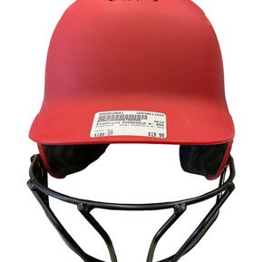Used Evoshield EVOSHIELD W/ MASK Batting Helmet w/Mask Red SM 11859-S000028680