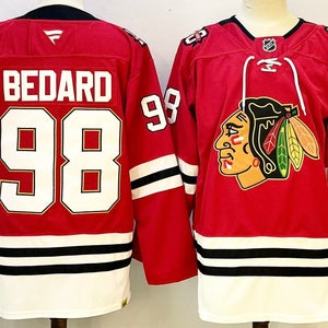 Connor Bedard Chicago Blackhawks Home Red Jersey Size 46