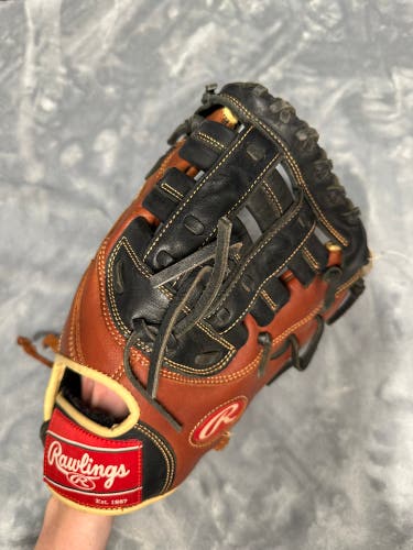 Brown Rawlings Sandlot RH First Base Baseball Glove 12.5" (Used)