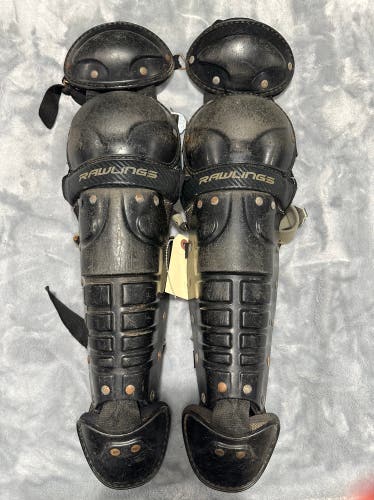 Black Intermediate Rawlings Catcher's Leg Guard (Used)