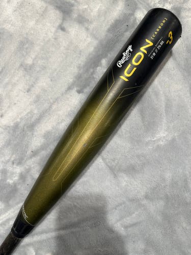 2023 Rawlings Icon Composite Bat BBCOR Certified (-3) Composite 28 oz 31" (Used)