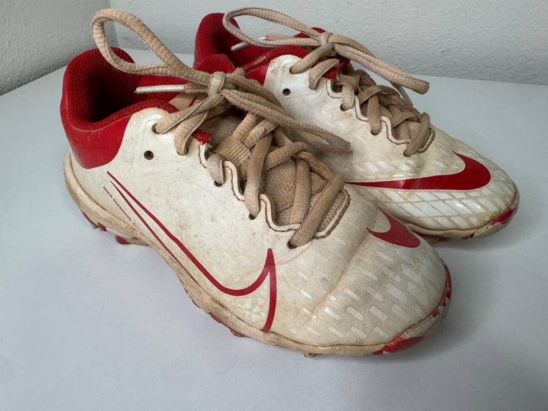 Red Kid's 12K (Little Kids) Youth Nike Diamond Low Top Molded Cleats (Used)