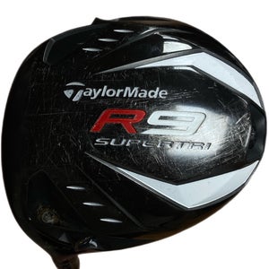 TaylorMade R9 SuperTri LH Driver Stiff Flex 9.5 Loft Stock Shaft Golf Pride Power Wrap