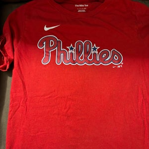 Phillies Alec Bohm Red Large Boys Nike Shirt (Used)
