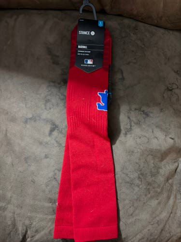 Red Men's Large Stance Socks (New)
