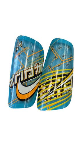 Used Nike Soccer Shin Guards Adult White And Royal Blue MD 11859-S000028655