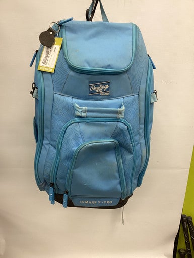 Used Rawlings MARK OF A PRO BB/SB Player Backpack Carolina Blue 11851-S000043379