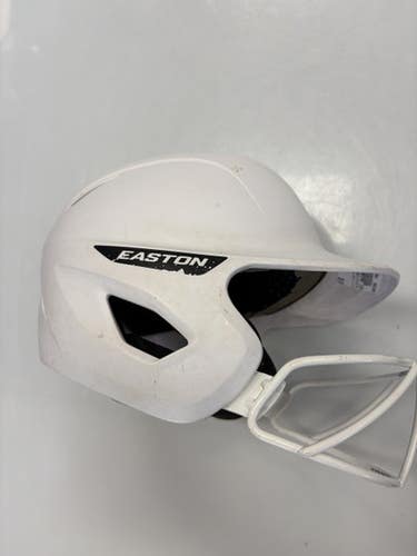Used Easton GHOST 6 1/4 -6 7/8 Batting Helmet w/Mask White SM 11860-S000304941