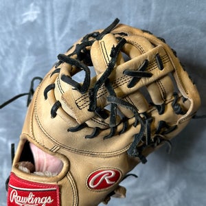 Brown Rawlings Gold Glove Elite RH First Base Baseball Glove 13" (Used)