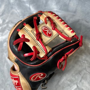 Black Rawlings Heart of the Hide RH Infield Baseball Glove 11.5" (Used)