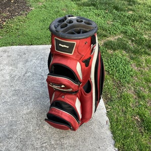 BagBoy Revolver Swivel System Golf Bag 14 Slots Red, White & Black - 7 pockets