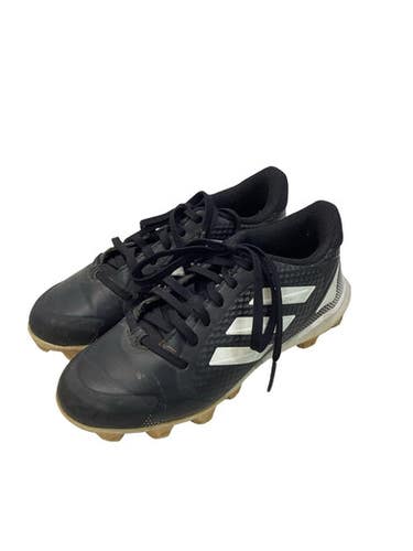 Used Adidas 3 STRIPE BB CLEATS BB/SB Cleats Black And White Junior 02.5 11347-S000264554