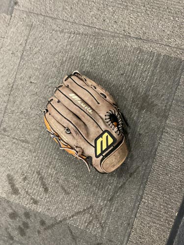 Used Mizuno POWER CLOSE BB/SB Glove RH Throw Brown 11" 11614-S000231605