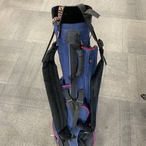 Used Ping HOUSTON TEXAS 4 WAY Mens Stand Bag Navy Blue 11614-S000231583