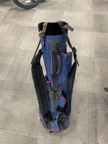 Used Ping HOUSTON TEXAS 4 WAY Mens Stand Bag Navy Blue 11614-S000231583
