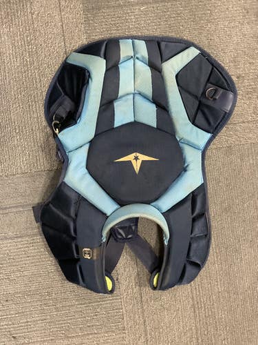 Used All Star ADULT CHEST PROTECTOR Catchers Chest Protector Royal Blue Junior 11614-S000231567