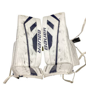 Used Bauer SUPREME ONE.7 Goalie Leg Pads Senior White 34" 11613-S000177705