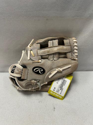 Used Rawlings HIGHLIGHT HFP125HGW RH Throw Fastpitch Gloves Grey 12 1/2" 11490-S000269204