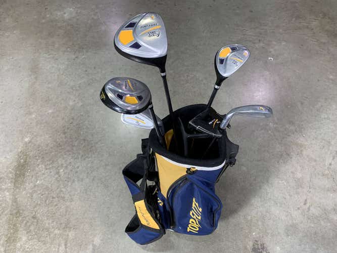 Top Flite XLj Club Set Driver 5W 5H 7 Iron SW Putter Youth Graphite Junior RH