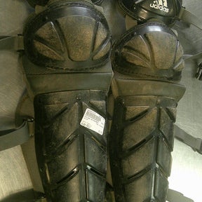 Used Adidas SHINGUARDS Catchers Leg Guards Black Adult 11868-S000067816