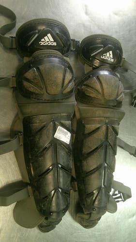 Used Adidas SHINGUARDS Catchers Leg Guards Black Adult 11868-S000067816