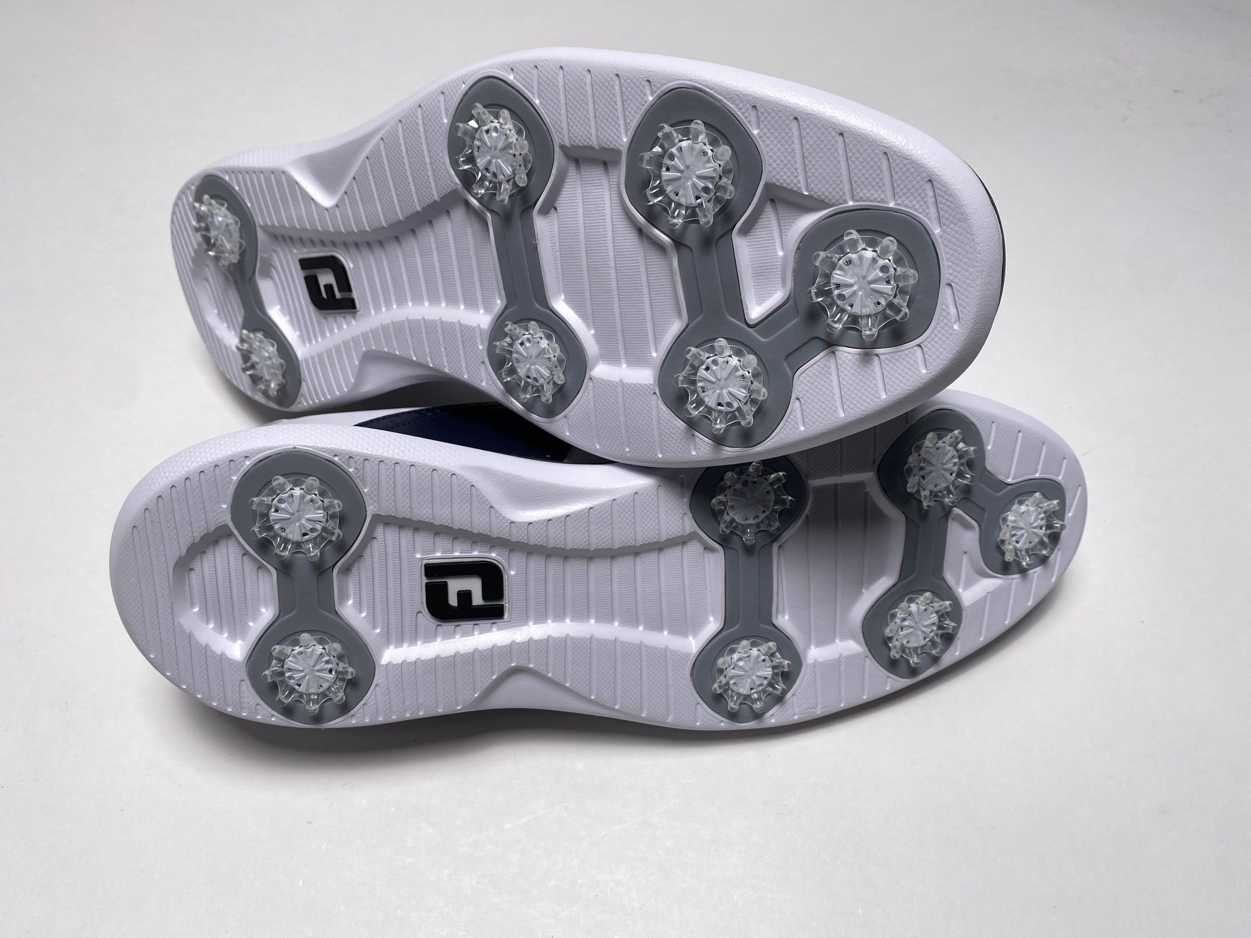 FootJoy MyJoys Traditions Spike Golf Shoes White Navy Men display picture 1