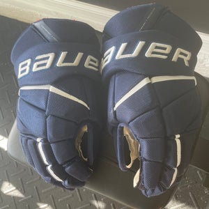 Senior Navy Bauer Vapor 3X Pro Hockey Gloves 14" 14in