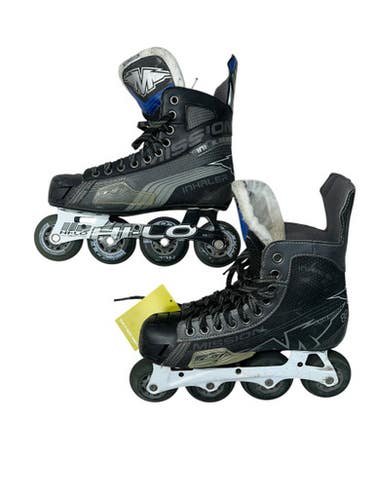 Used Mission INHALER AC6 Roller Hockey Skates Black Senior 7 11835-S000203825