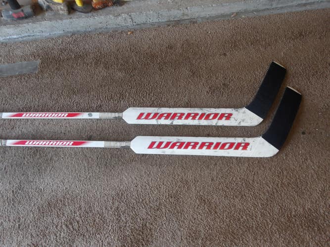 Senior Warrior Swagger Full Right Goalie Stick 25" Paddle (Used) 2 pack