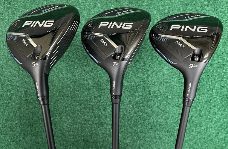PING G440 MAX Fairway Wood Set 5-7-9 MRH Senior Flex Graphite Shafts w/HC MINT!